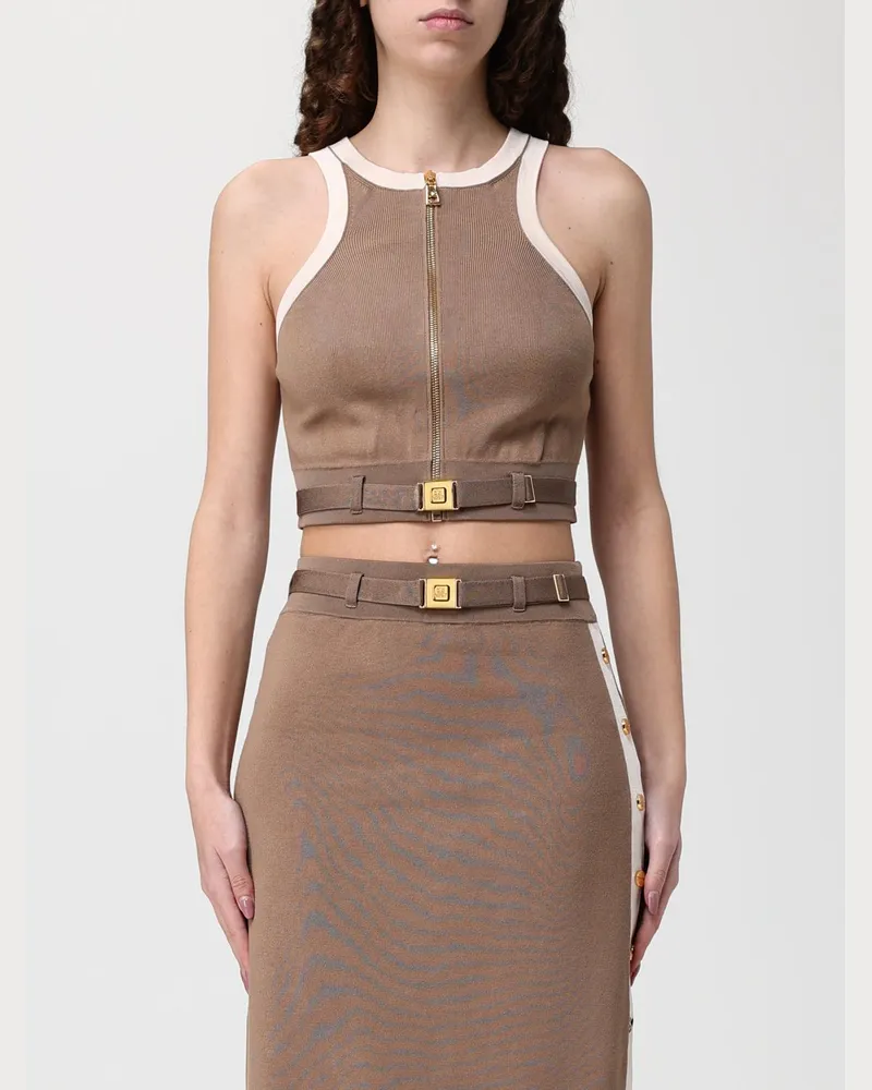 Elisabetta Franchi Top damen Beige