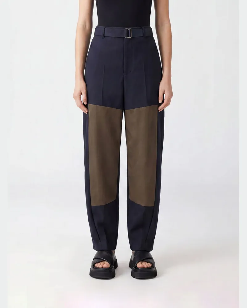 Sacai Weite Mesh-Hose Navy