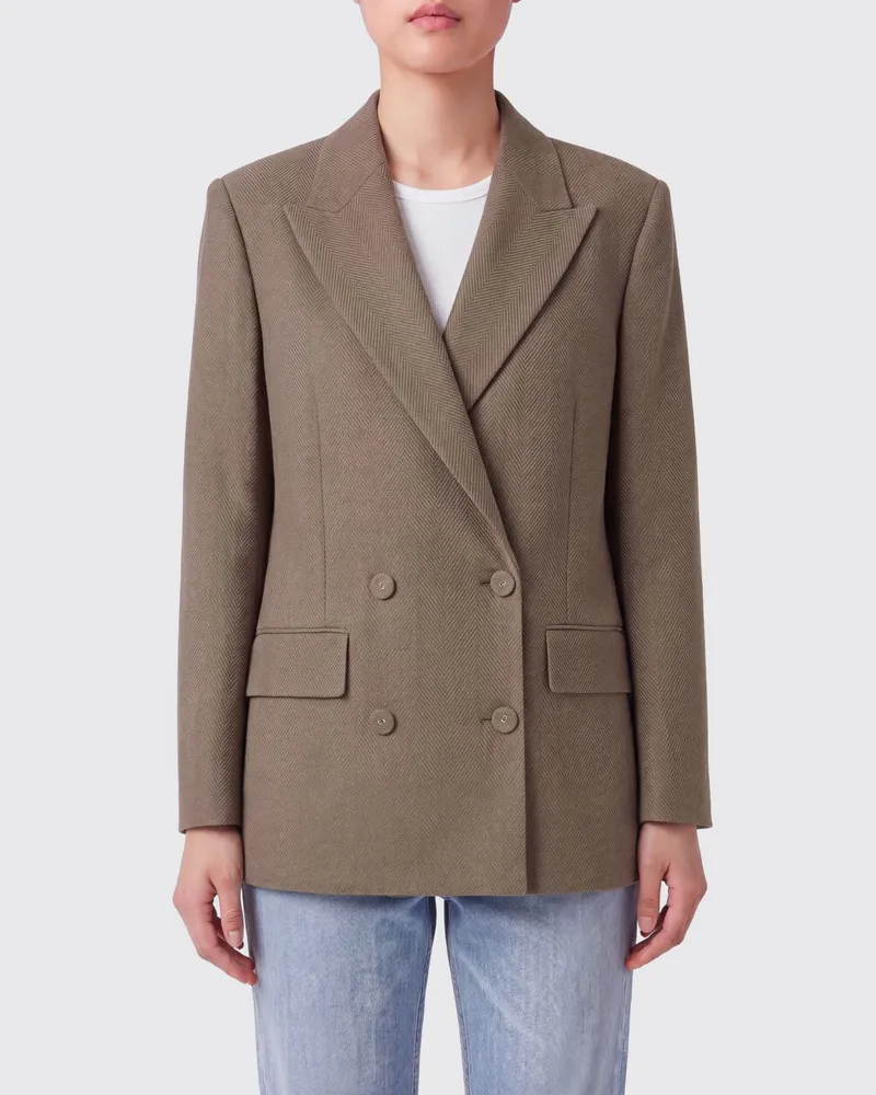 Golden Goose Zweireihiger Blazer aus Schurwolle Grau