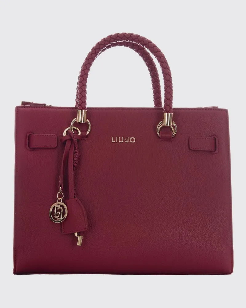 Liu Jo Handtasche aus Kunstleder mit doppeltem Henkel und Logo-Charm Rot
