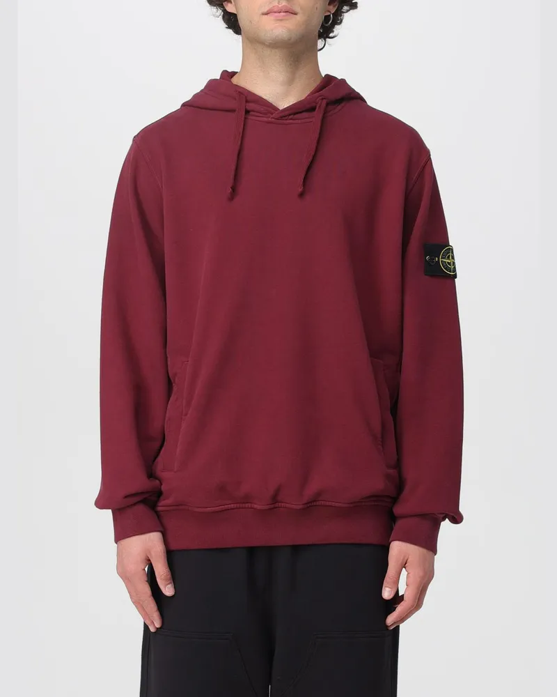 Stone Island Sweatshirt herren Burgunderrot