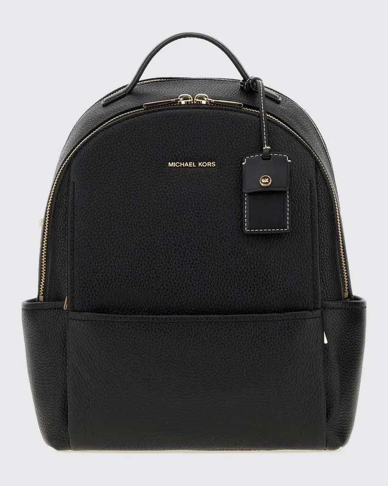 Michael Kors Sable Rucksack von aus genarbtem Rindsleder mit gepolsterten Trägern Schwarz