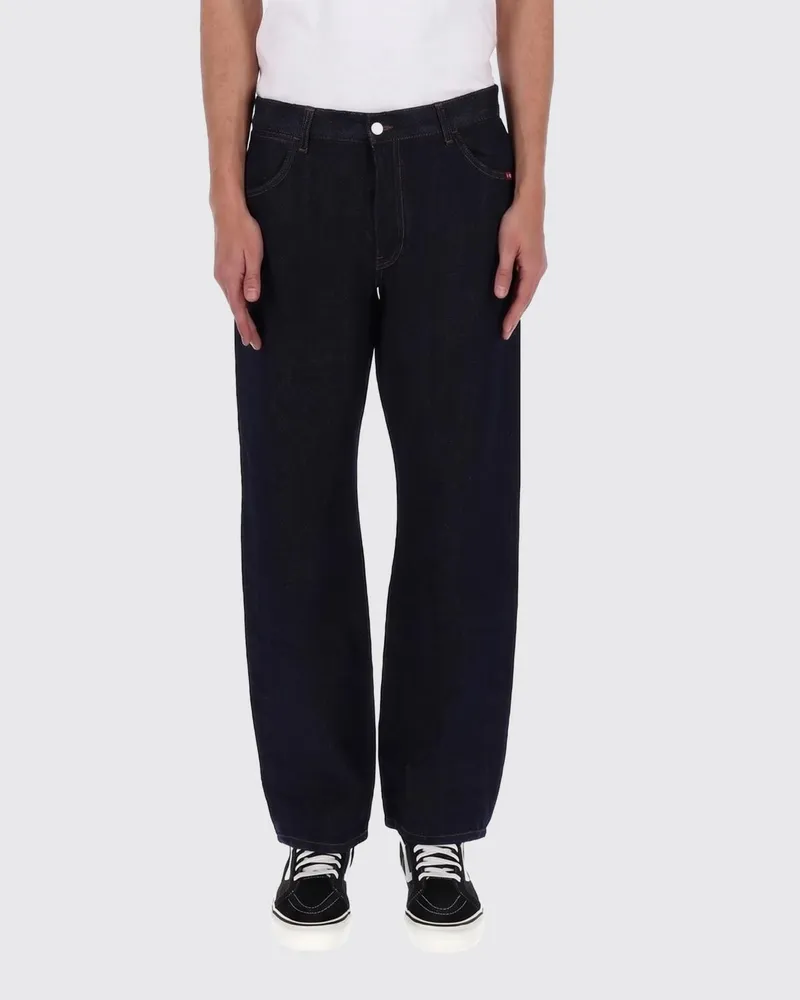 Amish James Wide-Leg Jeans aus Denim Denim