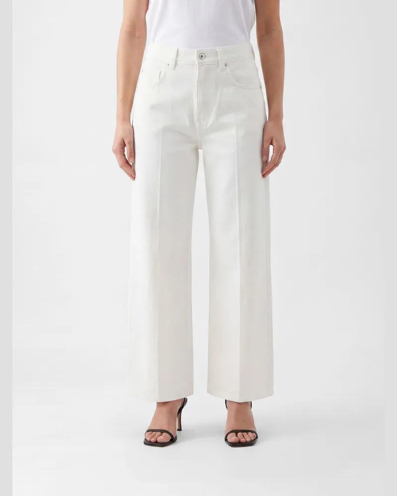 Brunello Cucinelli Cropped Fit Baumwollhose Ice