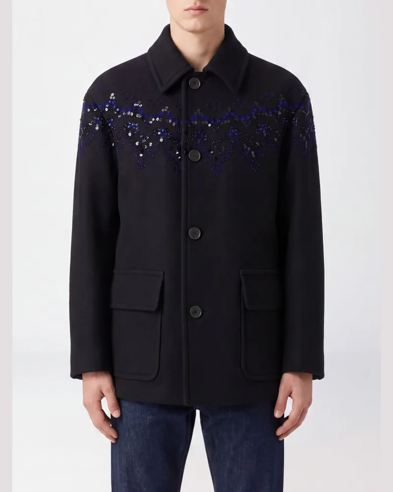 Dries van Noten Mantel herren Schwarz