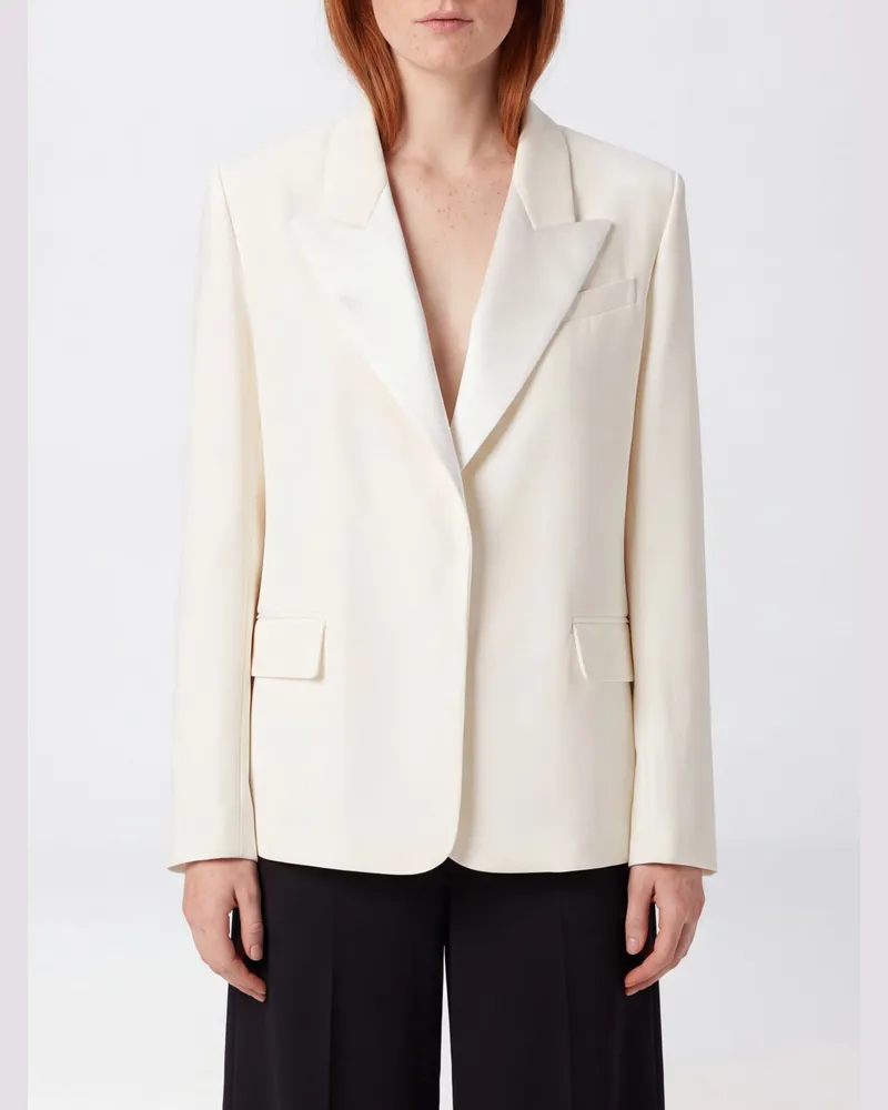 Federica Tosi Kurzer einreihiger Crêpe-Blazer mit verdecktem Verschluss Braun