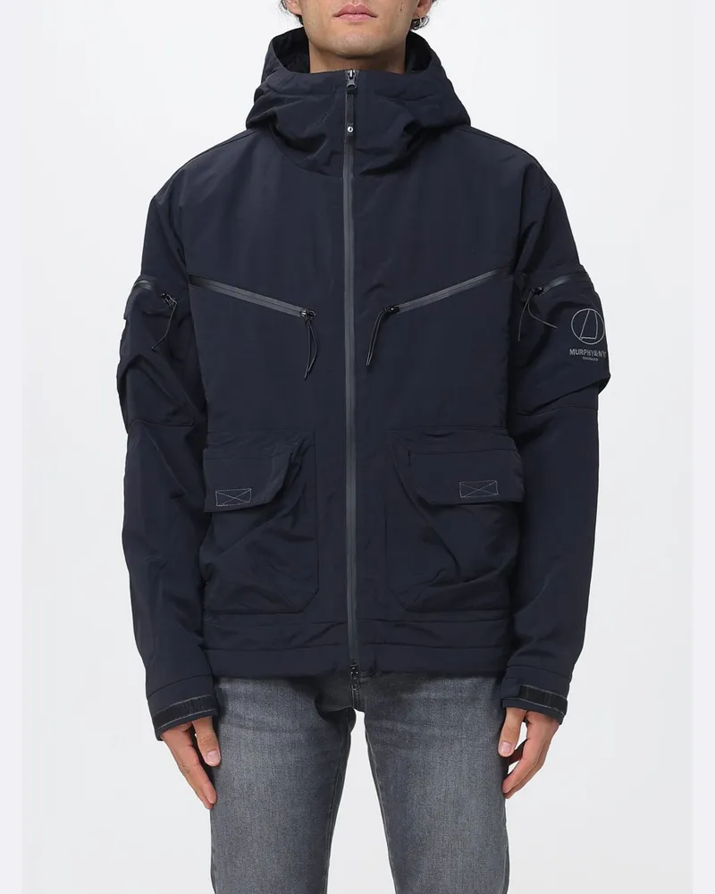 Murphy & Nye Kapuzen-Windbreaker aus Nylon mit lockerer Passform Schwarz