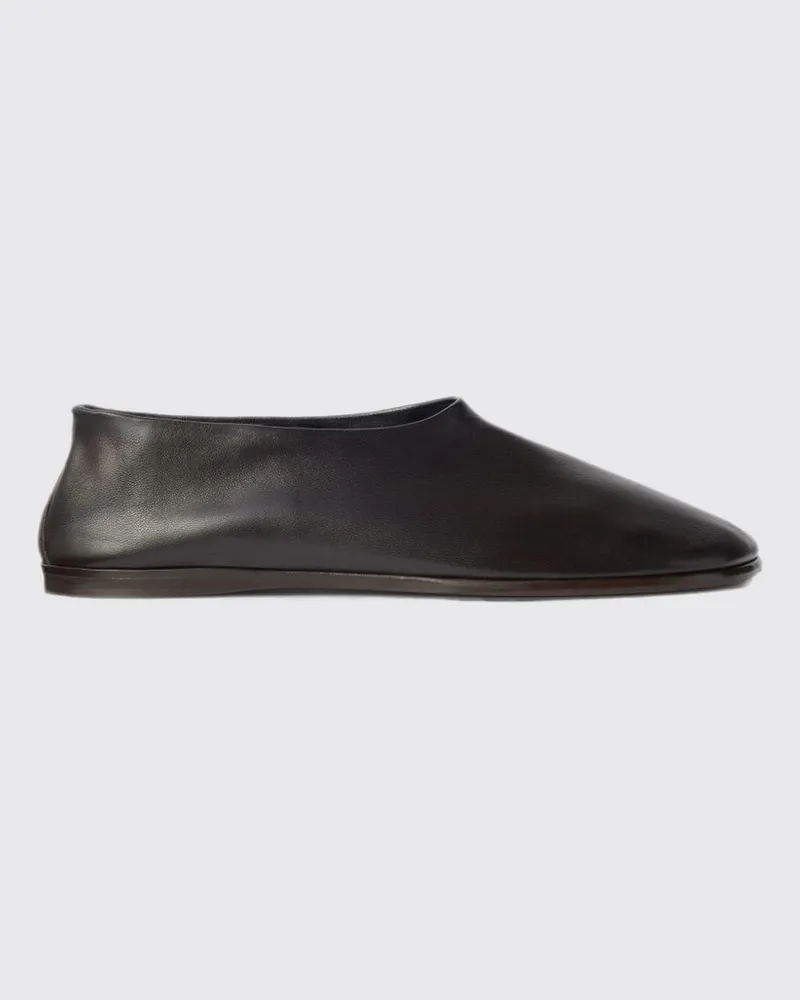 Christophe Lemaire Loafer aus glattem Kalbsleder mit runder Spitze und Ledersohle Braun