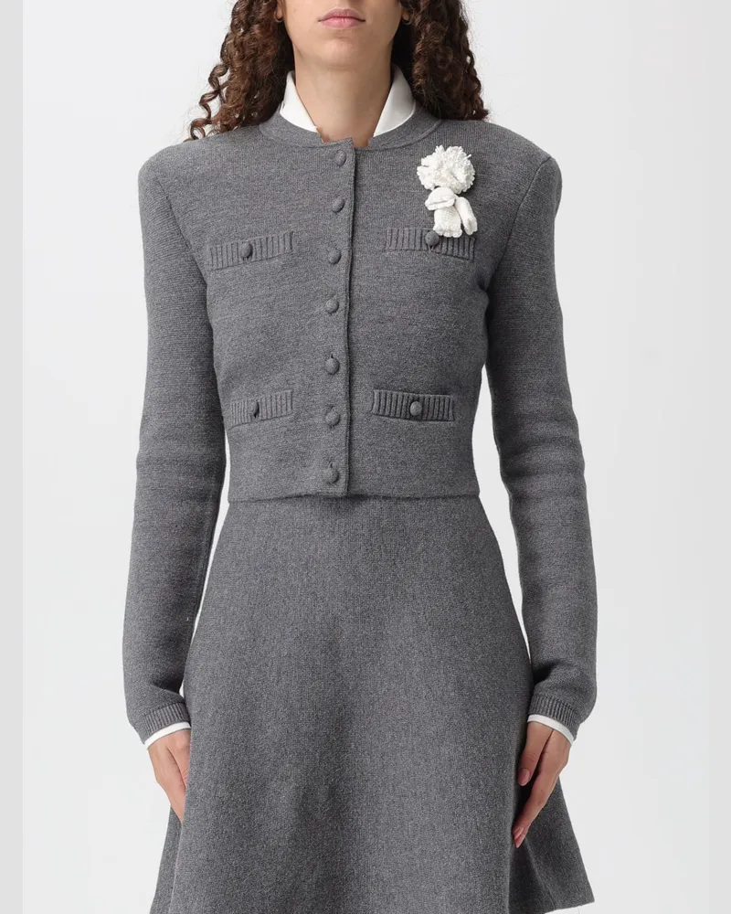 Self-Portrait Strickjacke damen Grau