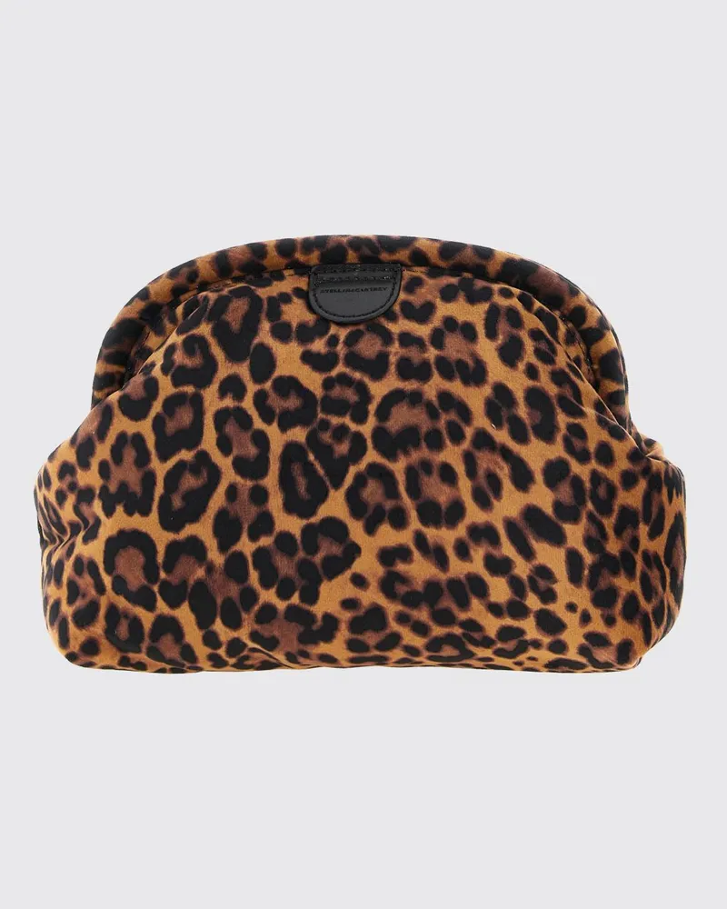 Stella McCartney Clutch Falabella mit Animal-Print und Kettenriemen Bunt