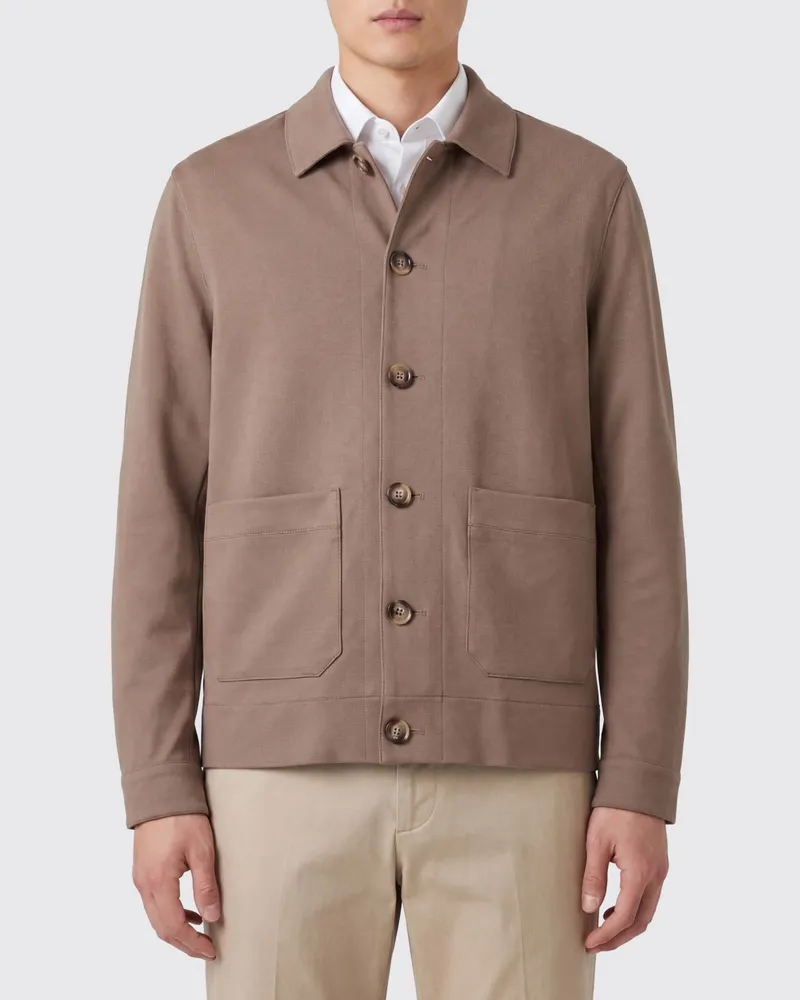 CIRCOLO 1901 Baumwoll-Hemdjacke Braun