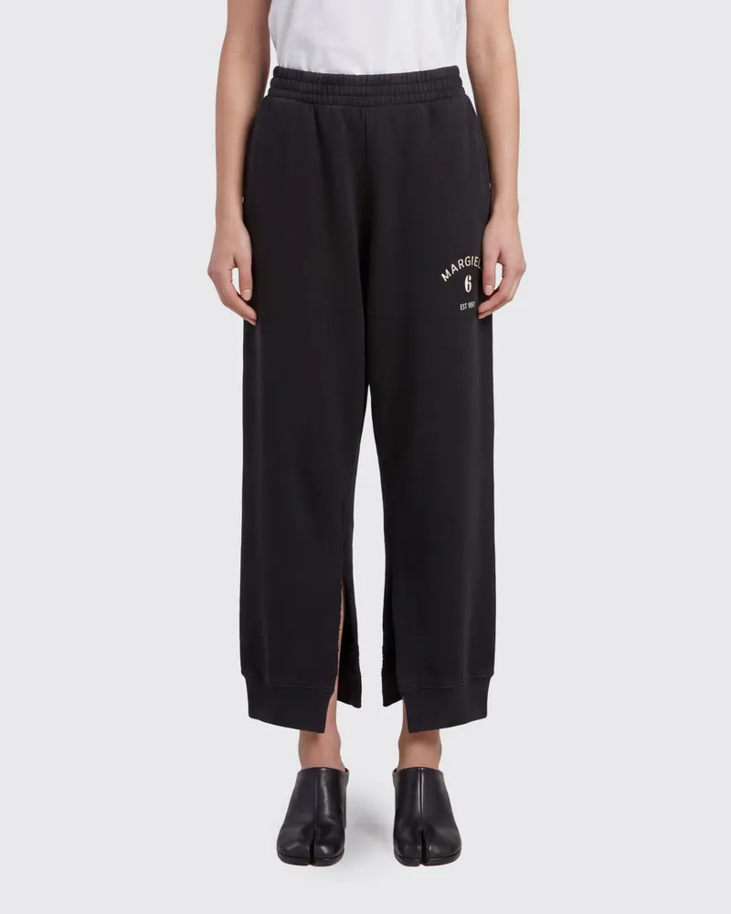 Maison Margiela Jogginghose aus Baumwolle mit elastischem Bund Schwarz