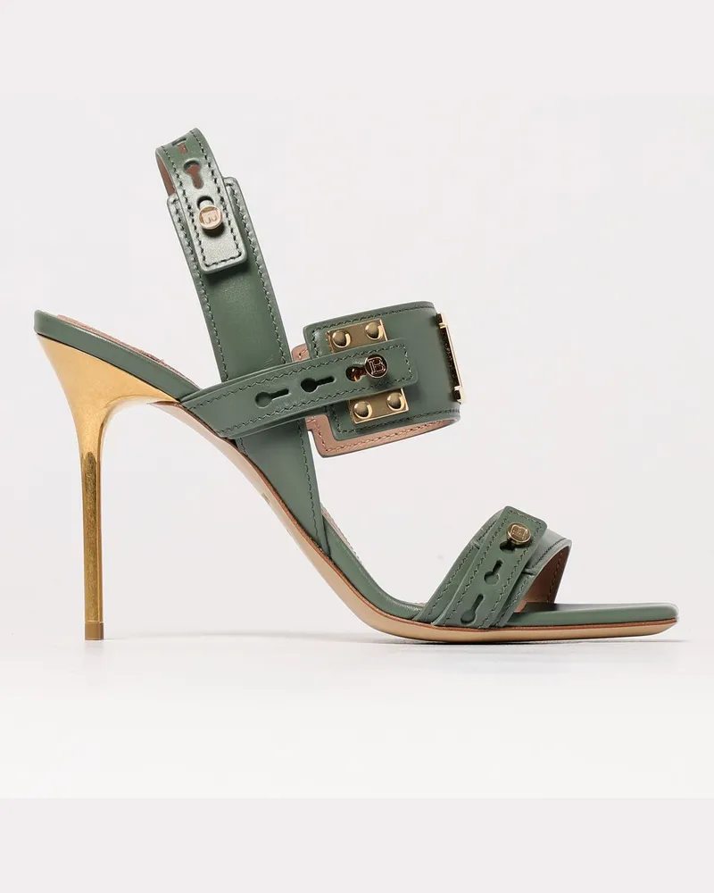Balmain Flache sandalen damen Grün