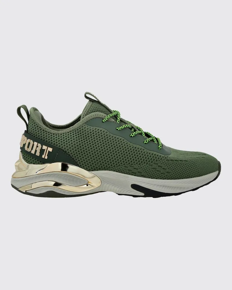 Philipp Plein Sneakers aus Häkelstrick Gold