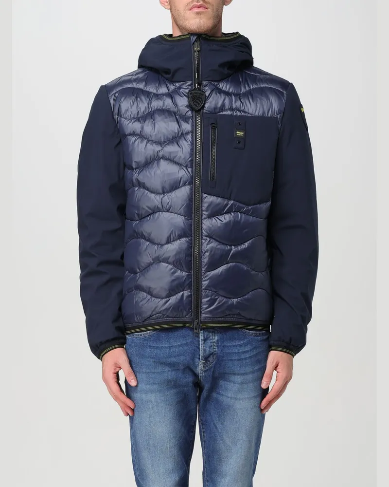 Blauer Jacke Blau