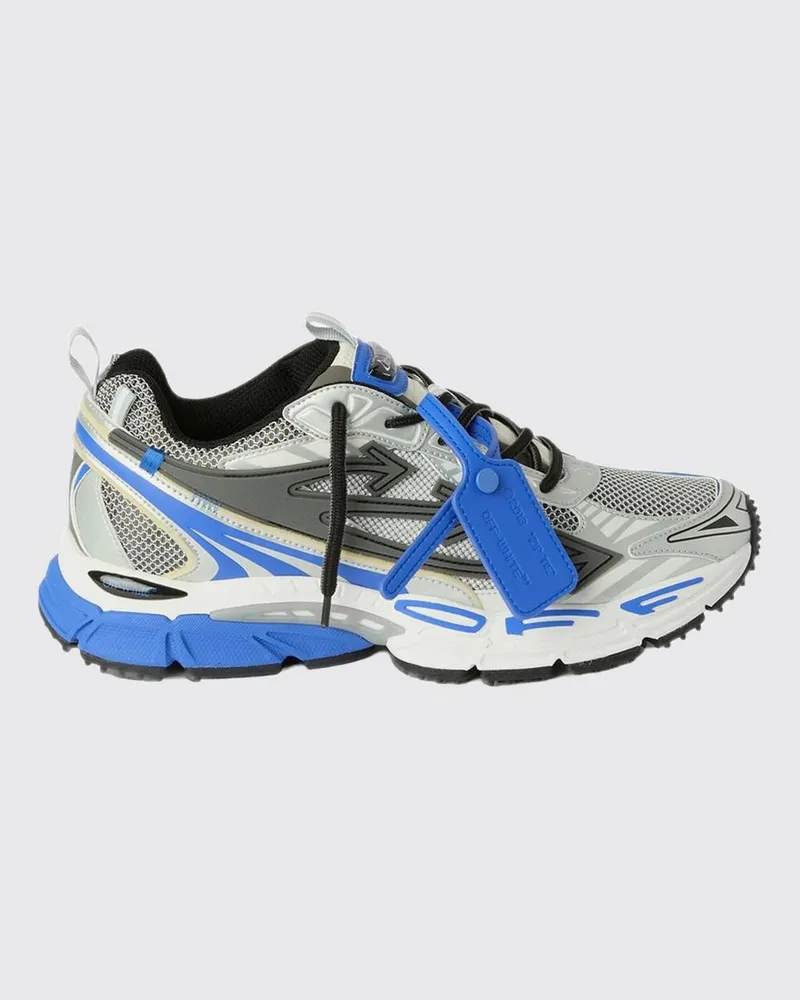 OFF-WHITE Be Right Back Low-Top-Sneakers mit gekerbter Sohle und doppelter Zuglasche Grau