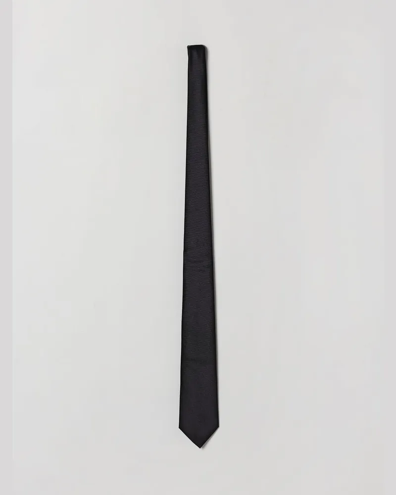 Emporio Armani Elegante einfarbige Krawatte aus reiner Seide Blau