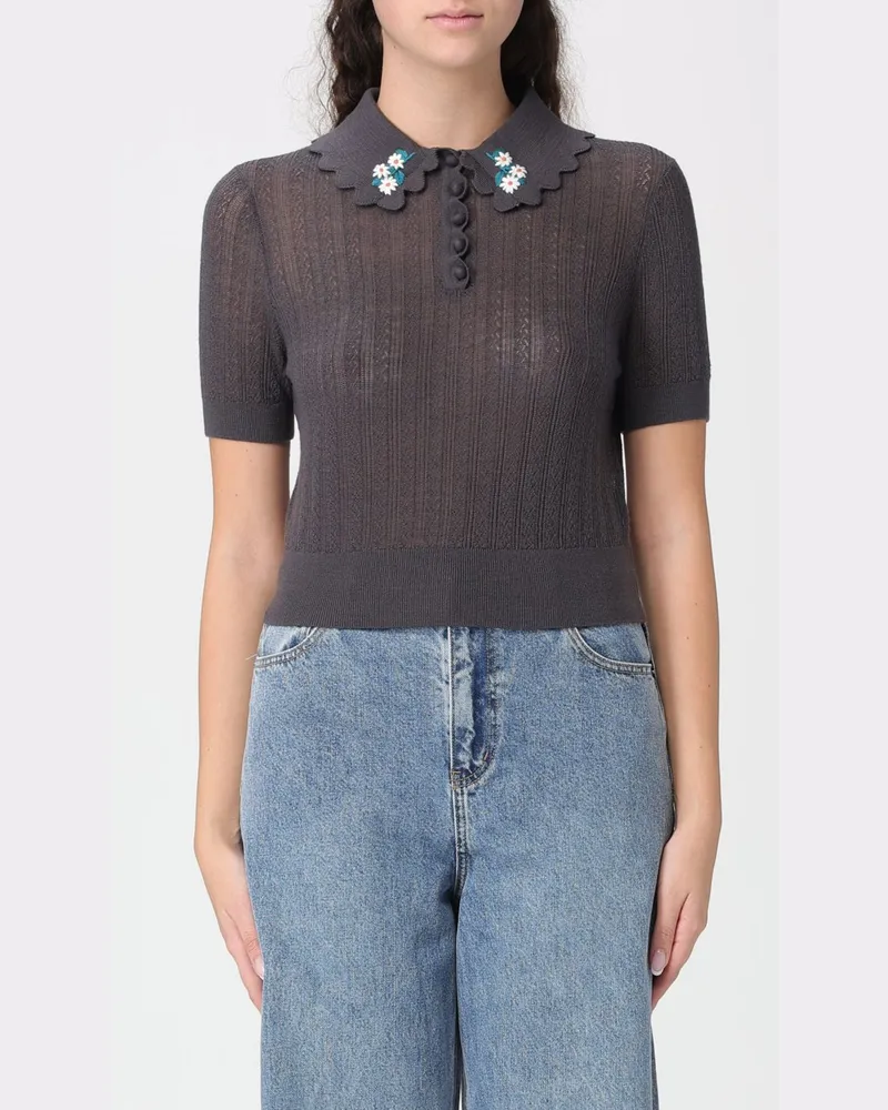 Self-Portrait Polo damen Grau