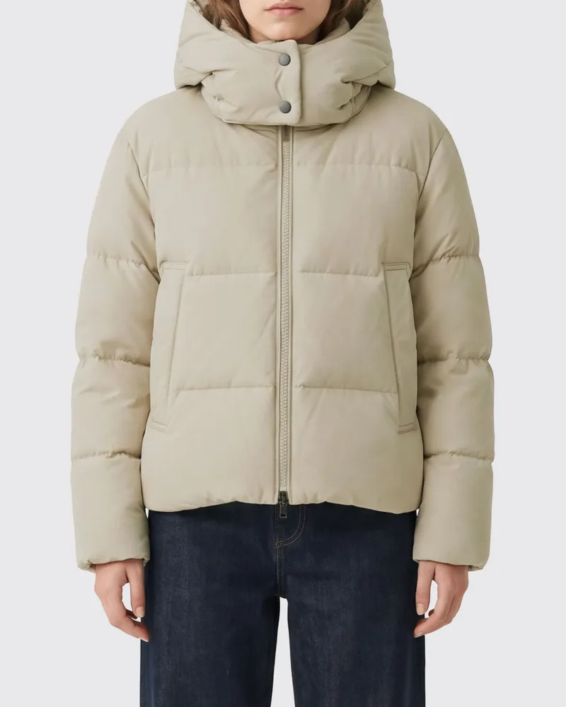 Woolrich Gesteppte Nylon-Daunenjacke Madison mit abnehmbarer Kapuze Weiß