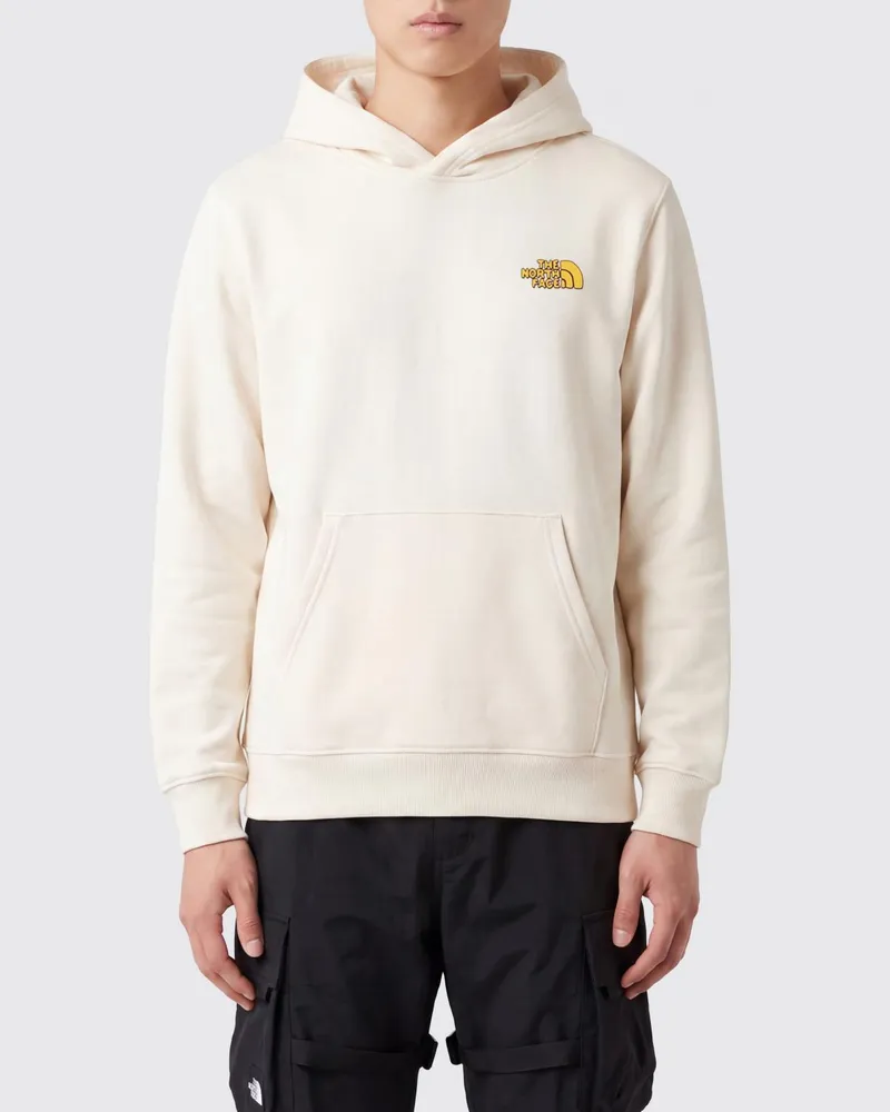 The North Face Hoodie aus recycelter Baumwollmischung mit Grafikprint Cream