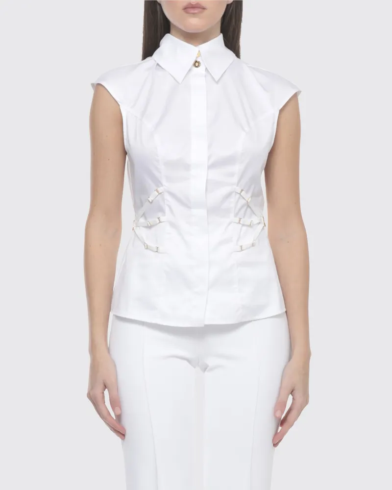 Elisabetta Franchi Hemdbluse damen Weiß