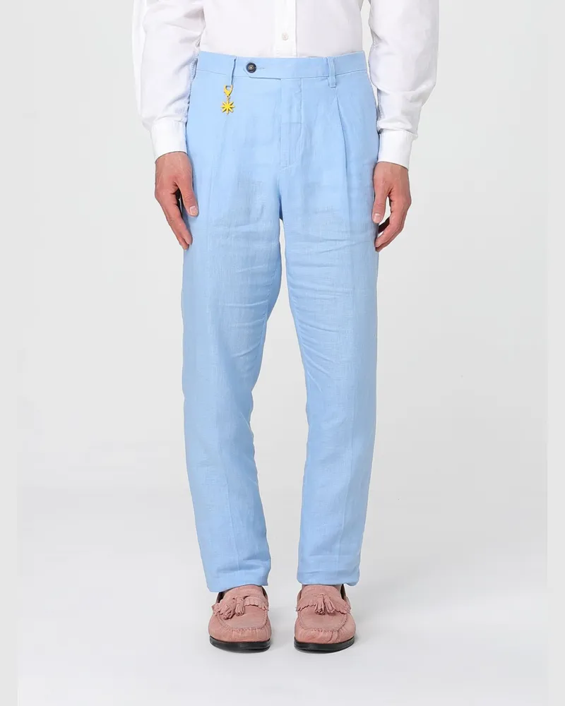 Manuel Ritz Hose herren Hellblau