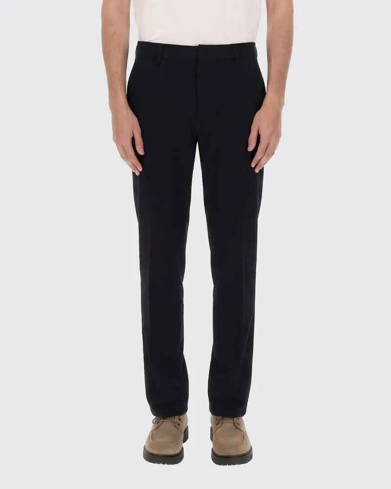 Emporio Armani Slim-Fit-Chinohose aus Twill von mit mittlerer Leibhöhe Blau