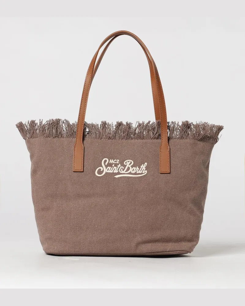 MC2 Saint Barth Baumwolltasche mit gesticktem Logo Leder