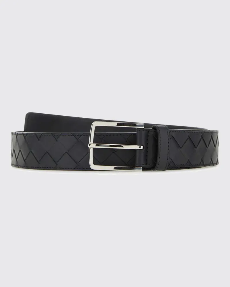 Bottega Veneta Geflochtener Ledergürtel Grau