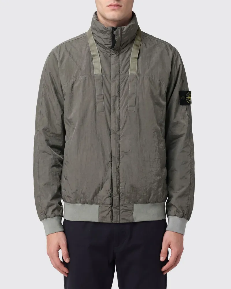 Stone Island Bomberjacke aus Econyl Grau