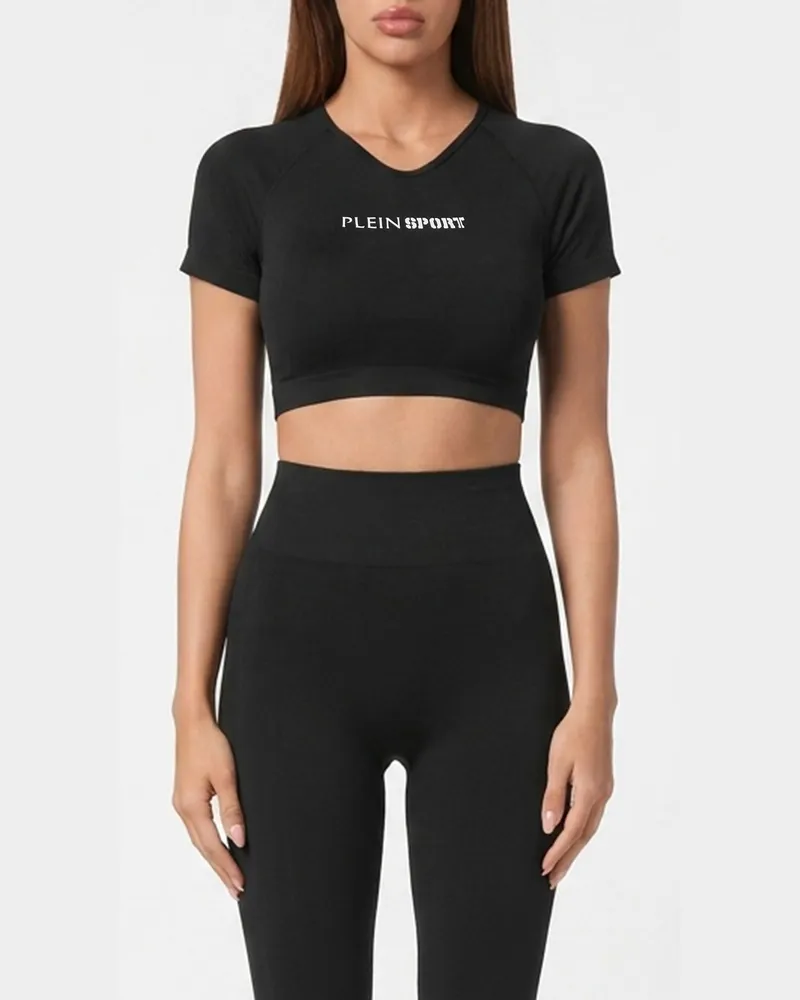 Philipp Plein Crop Top Schwarz