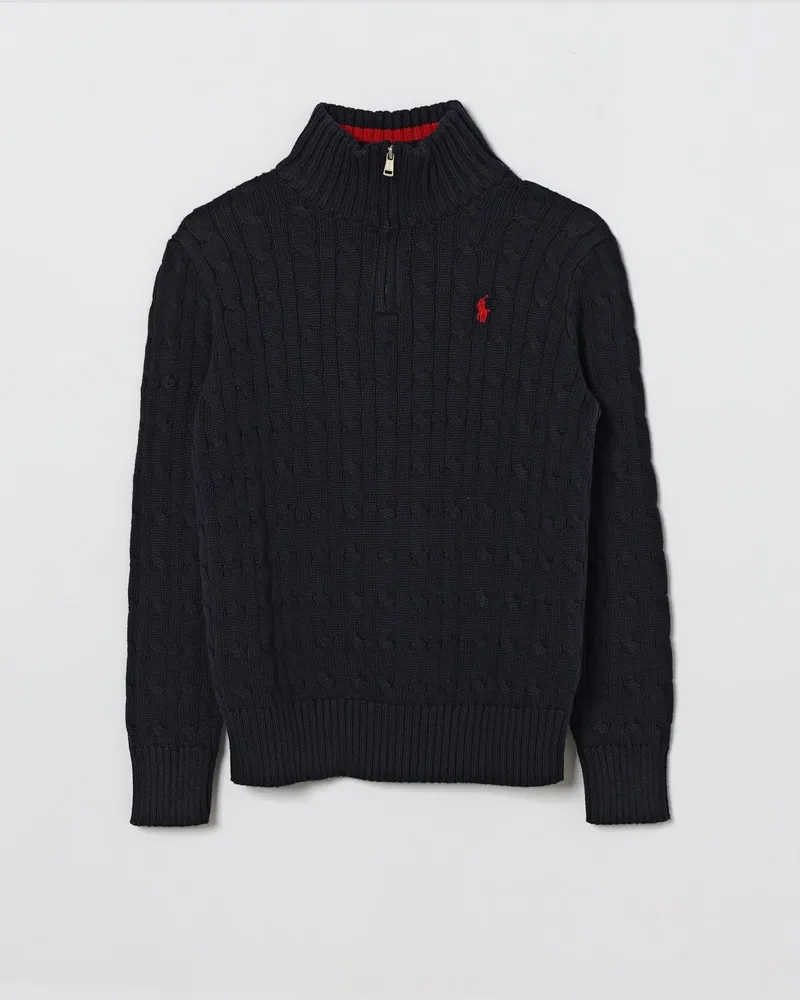Ralph Lauren Zopfmuster-Cardigan aus Baumwolle Blau