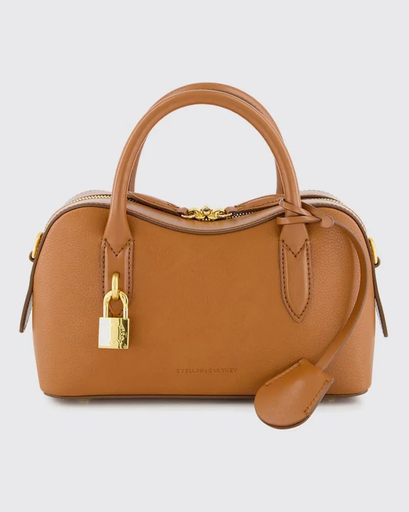 Stella McCartney Ryder Tasche aus genarbtem Kunstleder Beige