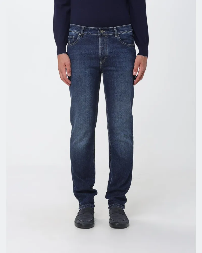 Brunello Cucinelli Straight-Fit Jeans mit mittlerer Leibhöhe aus Baumwolldenim Denim