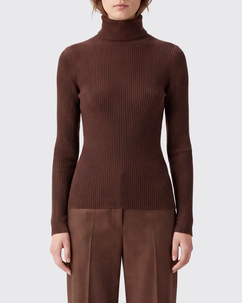Fabiana Filippi Slim Fit Rollkragenpullover aus Woll-, Seiden- und Kaschmirmischung Ebony