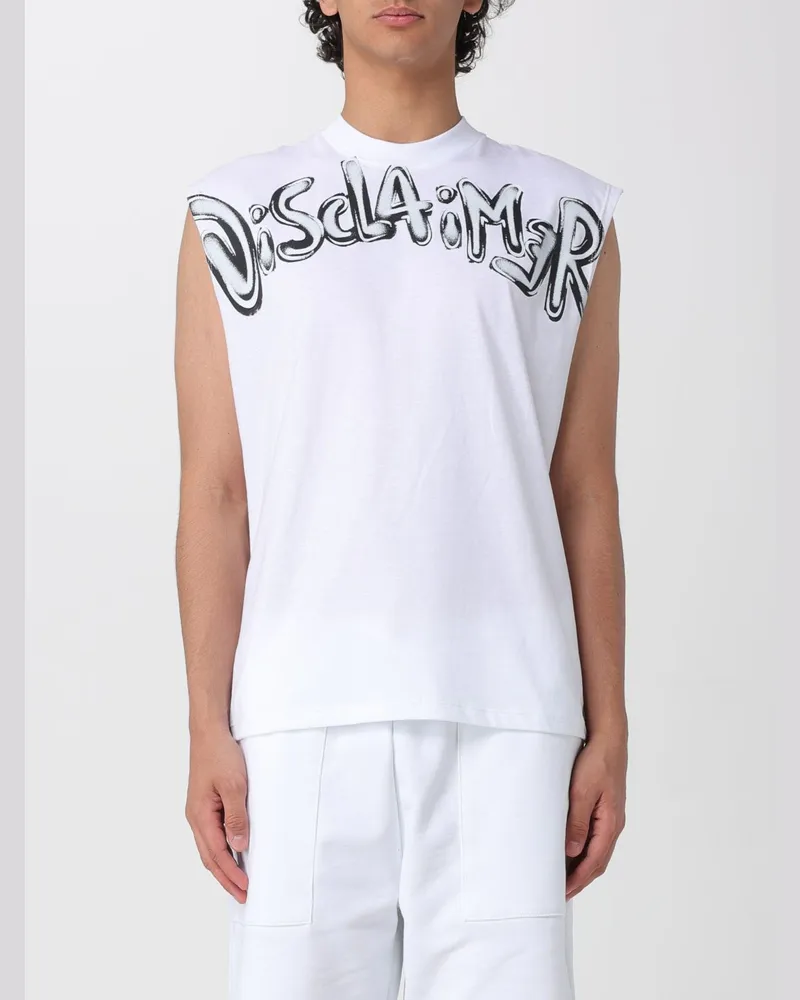 DISCLAIMER Baumwoll-Tanktop mit Logo Weiß