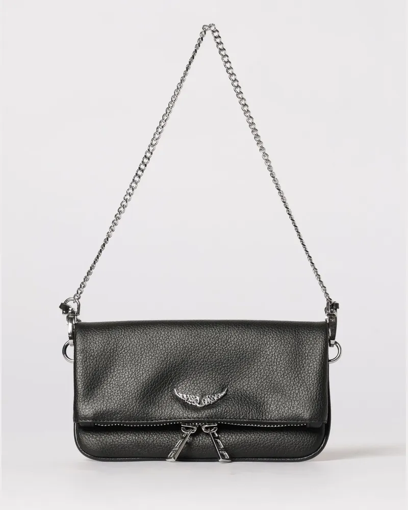 Zadig & Voltaire ZADIG  VOLTAIRE Zadig & Voltaire Rock Beuteltasche aus genarbtem Leder Schwarz