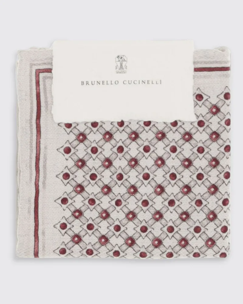 Brunello Cucinelli Seidentuch herren Cherry