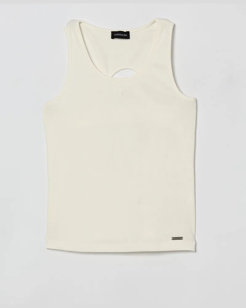 Monnalisa Cut-Out Baumwoll-Tanktop Yellow