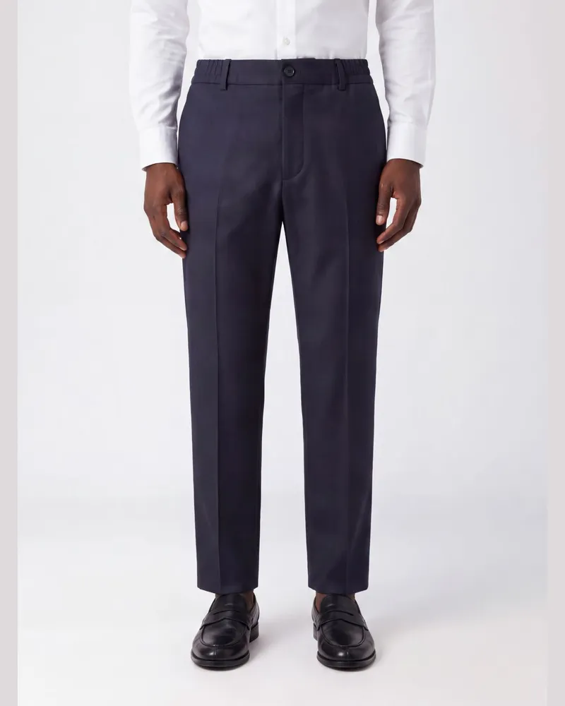 HUGO BOSS Maßgeschneiderte Slim-Fit-Hose von aus Schurwolle Blau