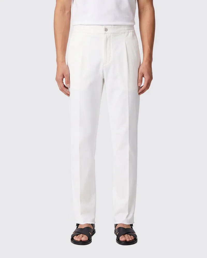 Kiton Straight Jeans aus Denim Weiß