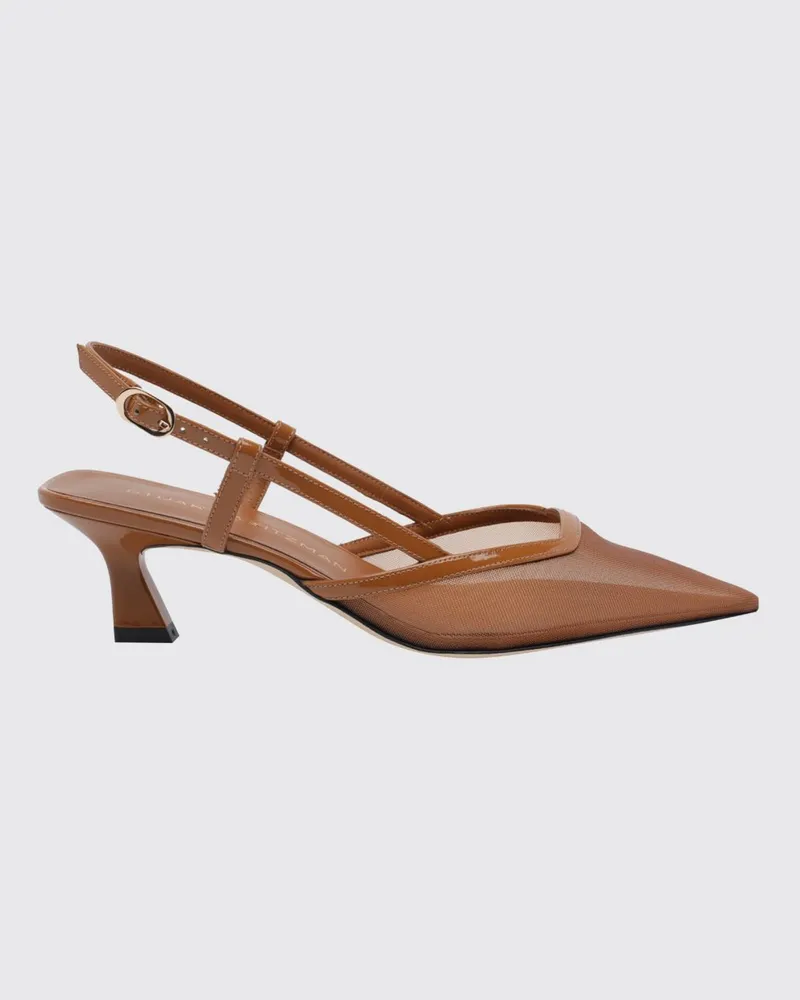 Stuart Weitzman Slingback-Pumps aus Mesh-Nylon mit mittlerem Absatz Braun