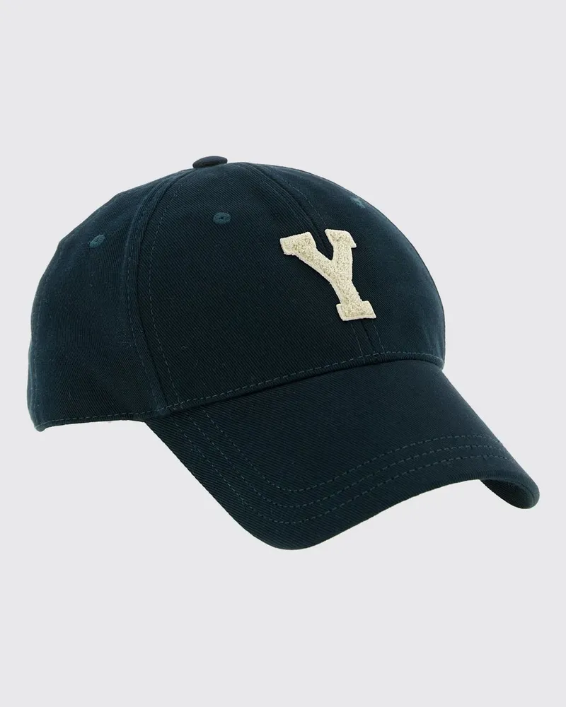 Saint Laurent Baseballkappe aus Baumwolltwill mit Logostickerei von Grün