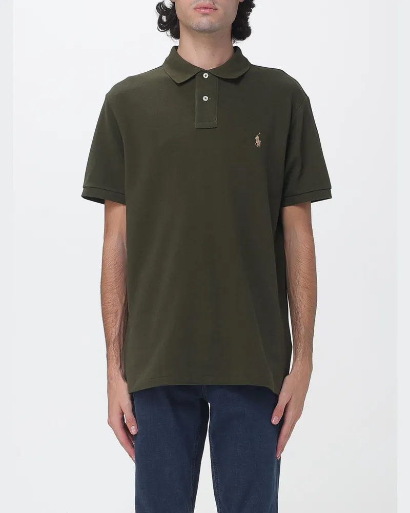 Ralph Lauren Kurzarm-Poloshirt aus Baumwolle mit gesticktem Pony-Logo Olive