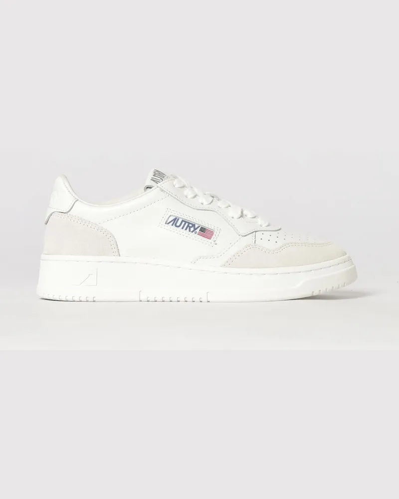 AUTRY Medalist Low Sneakers aus Kalbsleder mit perforierter Zehenkappe Weiss