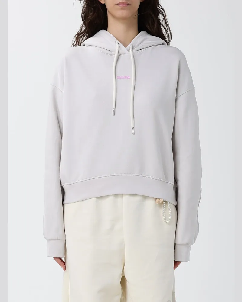 DISCLAIMER Relaxed-Fit-Hoodie von aus Baumwolle mit Logo-Print Grau