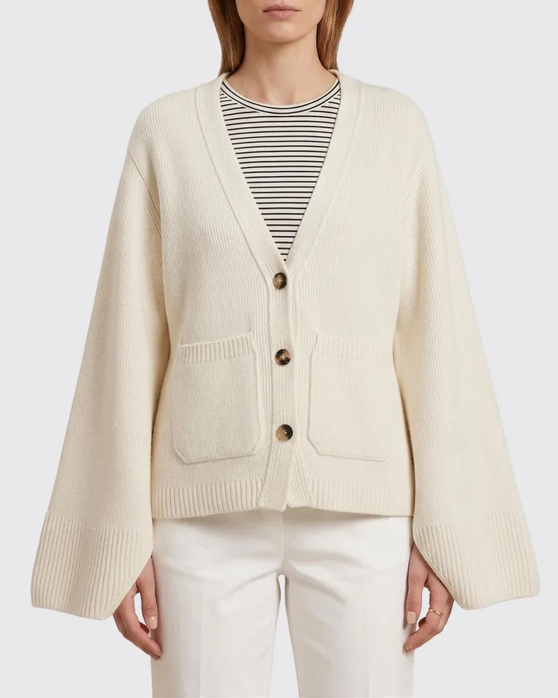 KHAITE Strickjacke damen Weiß