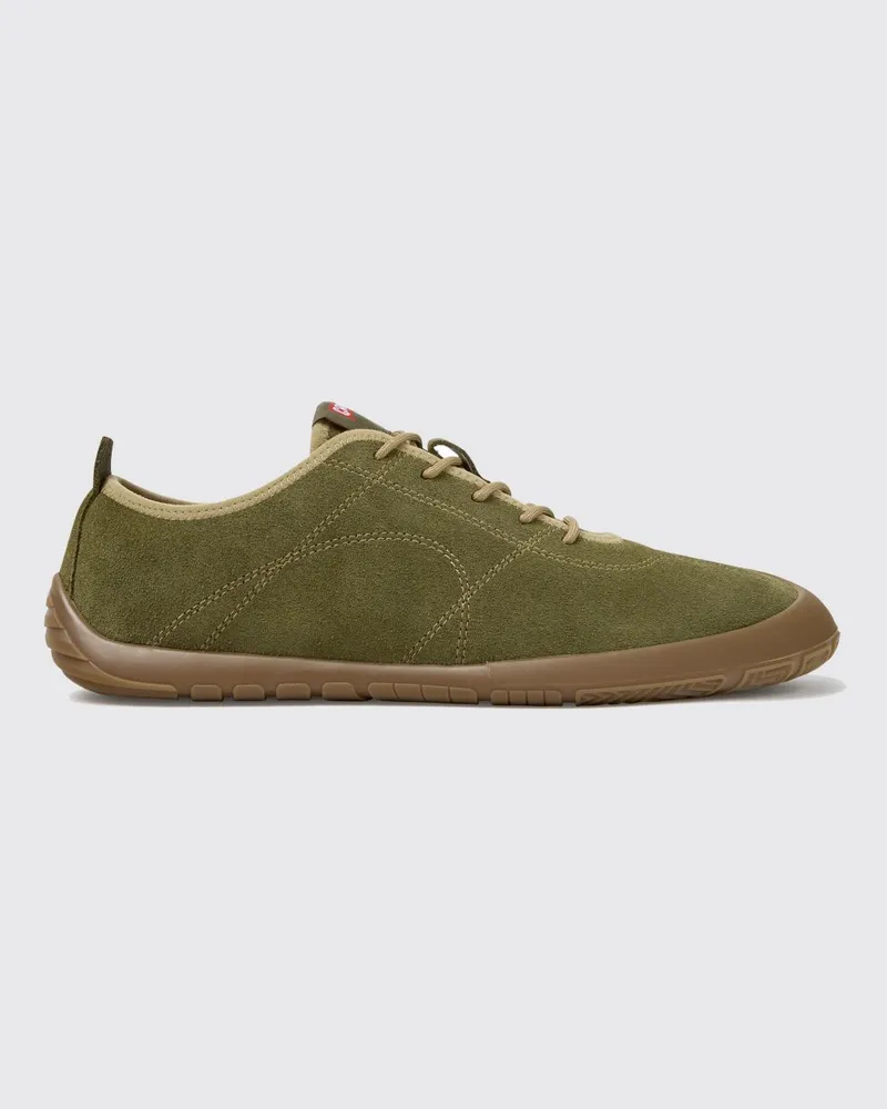 Camper Peu Path+ Low-Top-Sneaker aus Kalbsveloursleder mit Gummisohle Grün