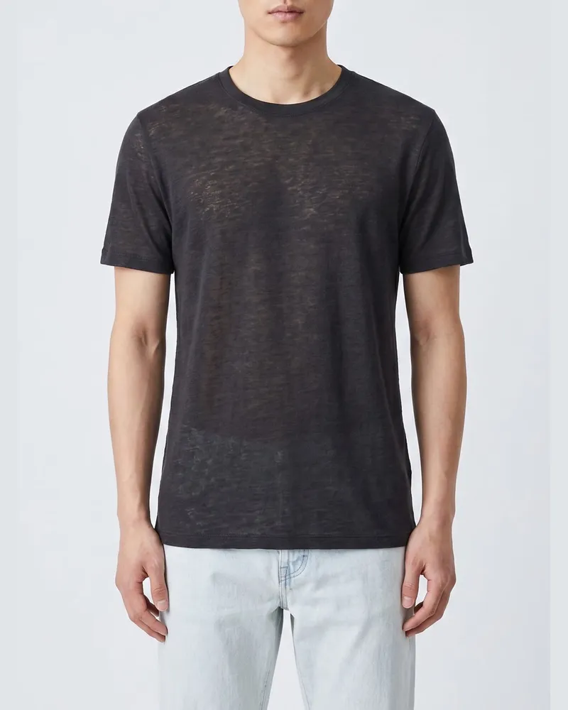 Thom Browne T-Shirt aus Viskose Schwarz