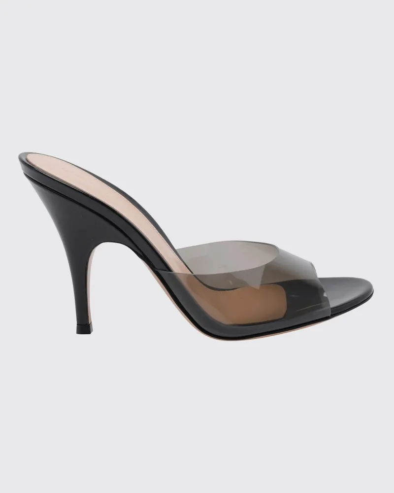Gianvito Rossi Sofia Mules-Sandalen aus PVC und Glattleder mit hohem Absatz Schwarz